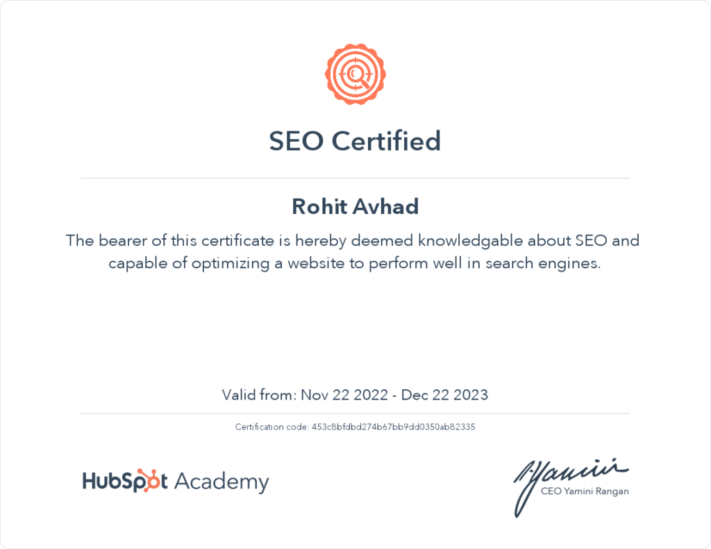 Certified SEO Expert