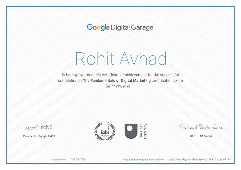 Google Certified Digital Marketer